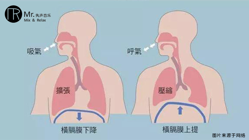 唱歌是横膈膜的状态